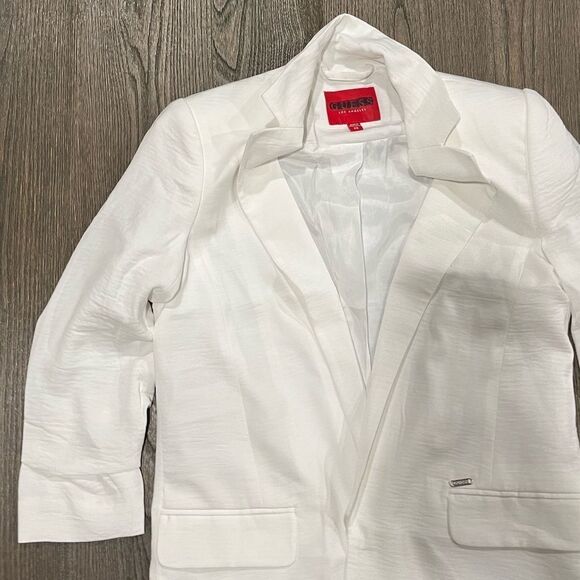 NWOT Guess Womens White Long Line Blazer Jacket Size XS - Picture 4 of 9